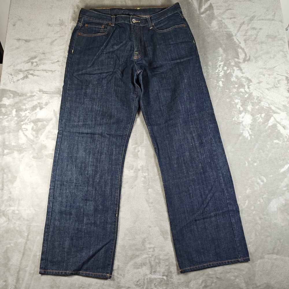 Lucky Brand Jeans Womens 35x30 Blue Oiler Straight Leg Dark‎ Wash Denim
